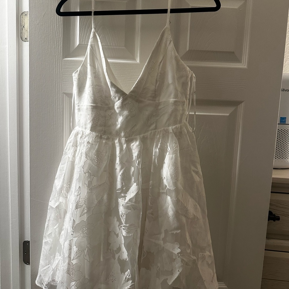 Lulus White Floral Mini Dress